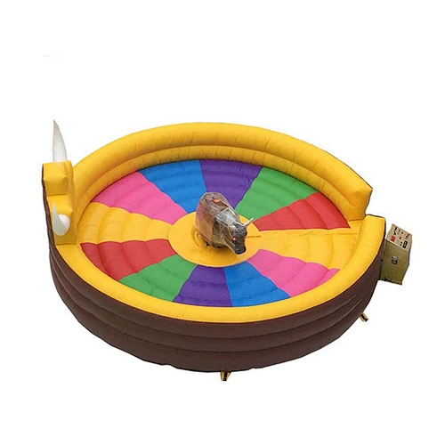 Hot Entertainment Park Games Inflatable Rodeo Bull , Inflatable Bull Riding Mechanical Bull For Sale