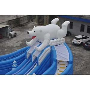 Polar Bear Theme Park Inflatable Water Slide Park For Rental Business