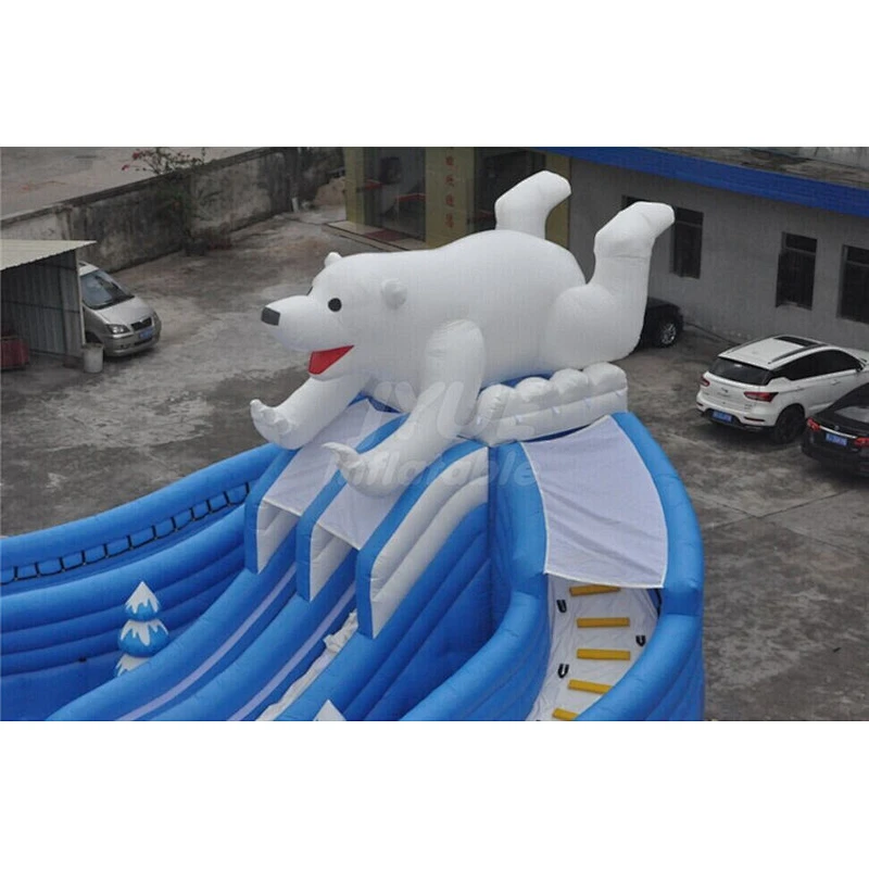 Polar Bear Theme Park Inflatable Water Slide Park For Rental Business