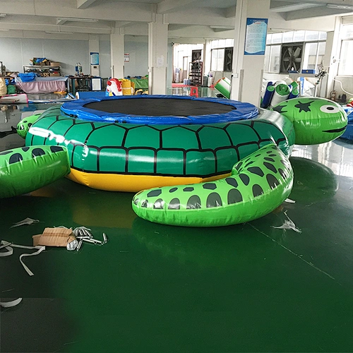 Commercial Tortoise Inflatable Water Trampoline Games For Aqua Sport Rental