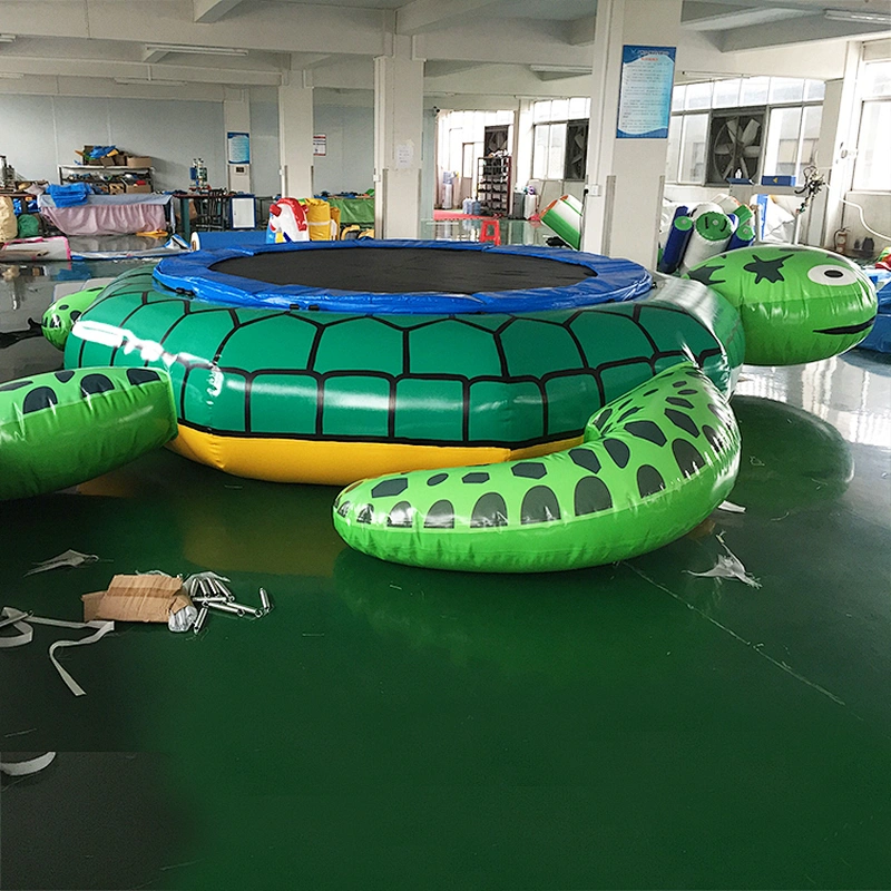 Commercial Tortoise Inflatable Water Trampoline Games For Aqua Sport Rental