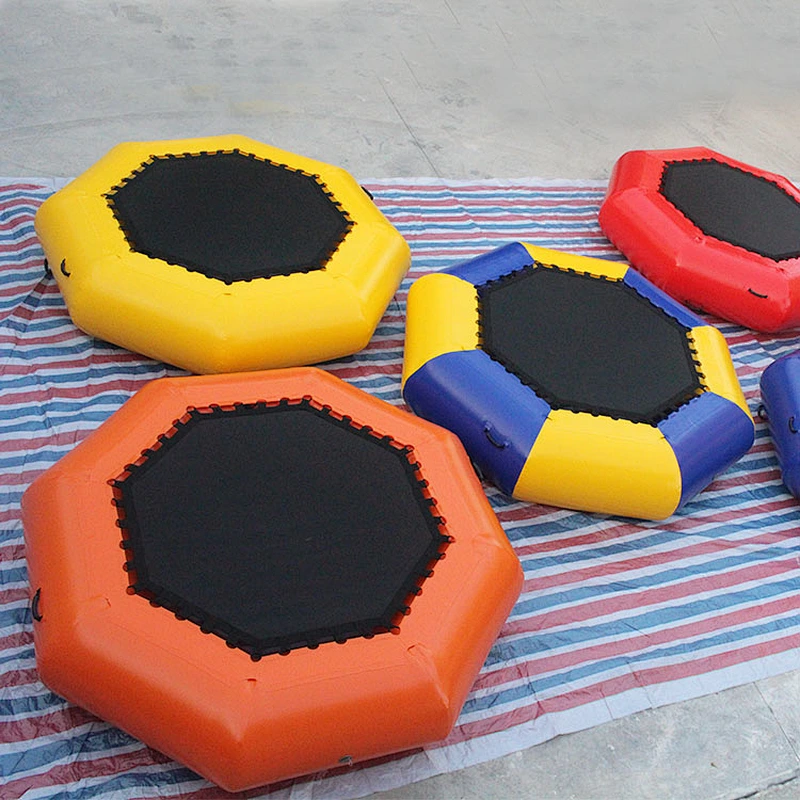 Exciting Jumping Trampoline Bed Inflatable Sungear Water Trampoline With Slide