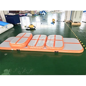 Wholesale Gymnastics Equipment Orange Inflatable Airtrack Set With Durable Handles For Sale