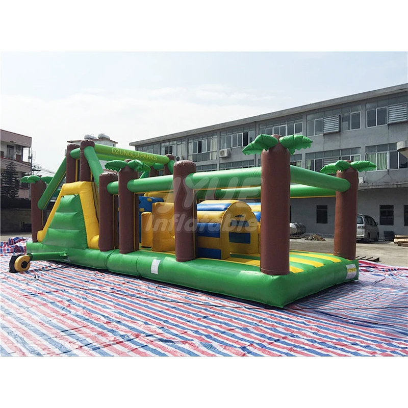 High Quality Giant Inflatable Obstacle For Adult And Kids Interactive Games Bounce House Slide Exciting Competition