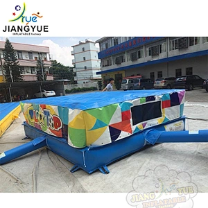 JY New Design Sports Games Bicycle Jumping Ski Landing Super Safty Free Fall  Inflatable Air Stunt Bag