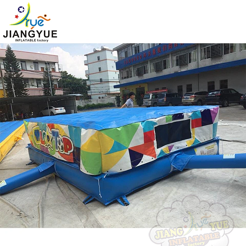 JY New Design Sports Games Bicycle Jumping Ski Landing Super Safty Free Fall  Inflatable Air Stunt Bag