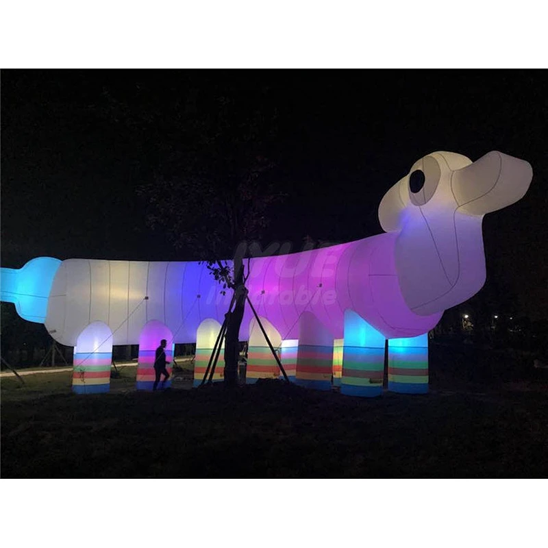 Outdoor customize  Decoration lovely Inflatable caterpillar led For parks
