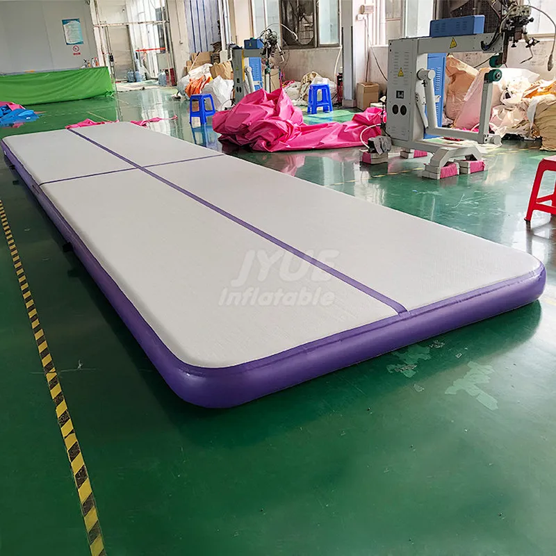 Tumbling Mat Inflatable Gymnastics Airtrack Purple Air Track With Electric Air Pump For Practice Gymnastics/Cheerlanding/Park