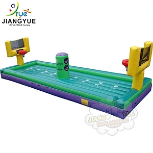 China Best Supplier Jiangyue Adult Games Inflatable Bungee Run With Basketball Hoop