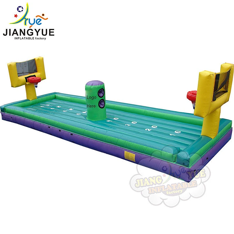 China Best Supplier Jiangyue Adult Games Inflatable Bungee Run With Basketball Hoop