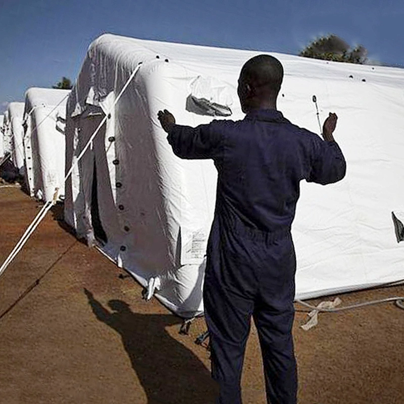 Portable White Airtight Windproof Heavy Duty Field Hospital Inflatable Camping Tent