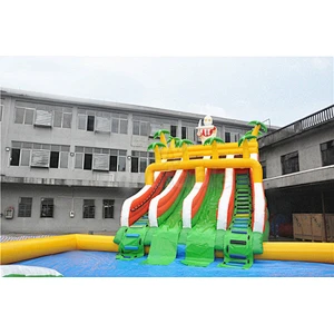 Blow Up Water Pool Slide Kids Inflatable Mini Water Park For Summer