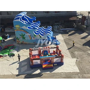 China Factory Inflatable Fun City Small Inflatable Playground With Climbing Wall For Toddler
