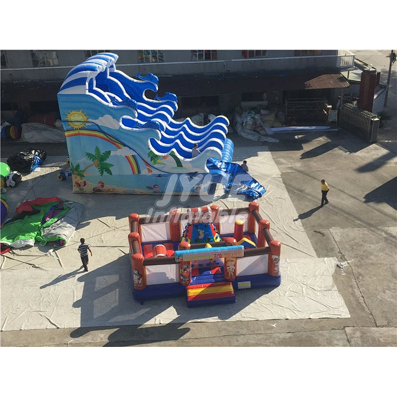 China Factory Inflatable Fun City Small Inflatable Playground With Climbing Wall For Toddler