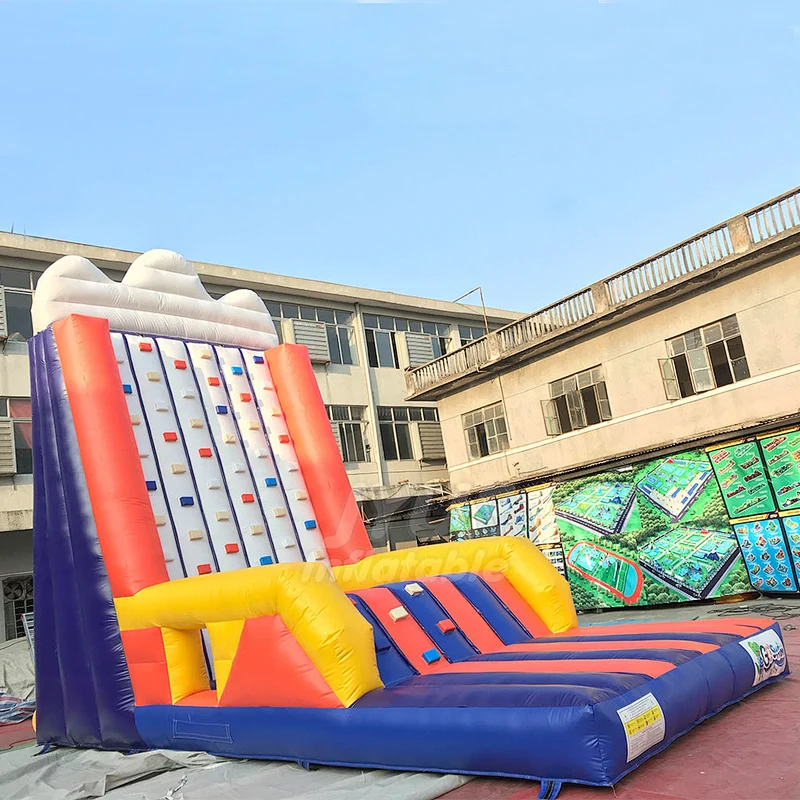Outdoor Commercial Jungle Monkey Kids Inflatable Rock Climbing Wall For Play