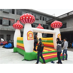 Commercial Funny Moonwalk Bouncy Castle Inflatable Mushroom Bounce House For Kids