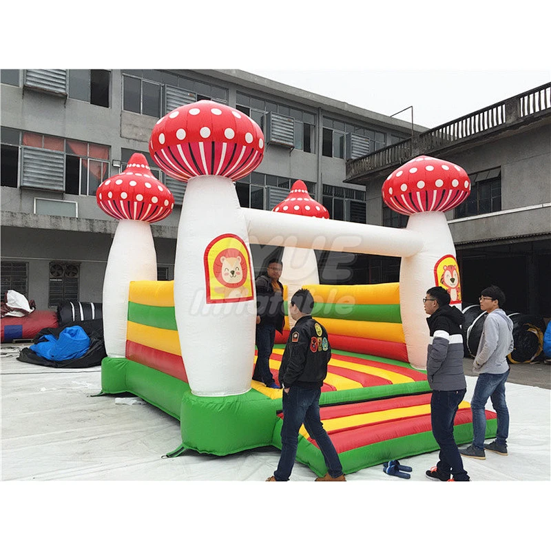 Commercial Funny Moonwalk Bouncy Castle Inflatable Mushroom Bounce House For Kids