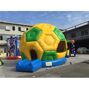 Kids Inflatable Football Bouncy Castle Party Soccer Bouncer House For Sale