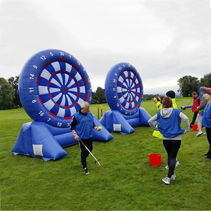 Professional Inflatable Sticky Dart Board Games , Soccer Ball Dart Board For Kids Play