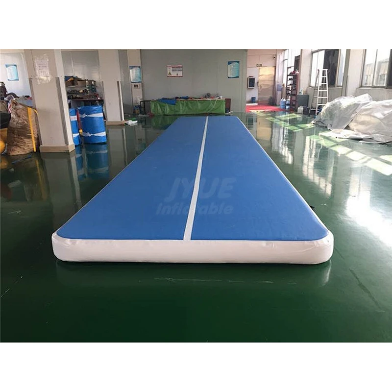 Factory Price Hand Made 3m 4m 5m 6m 8m 10m Water Floating Inflatable Gym Mat Blue Air Track Gymnastics With Air Pump For Sale