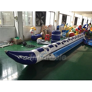 12 Persons(Riders) Seat Durable Cheap Flying Fish Inflatable Boat Banana Float For Play