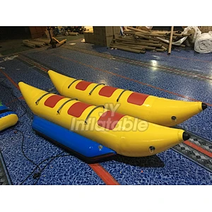 Double Ride Water Banana Boat Inflatable Water Sport With 2 Tubes For Sea