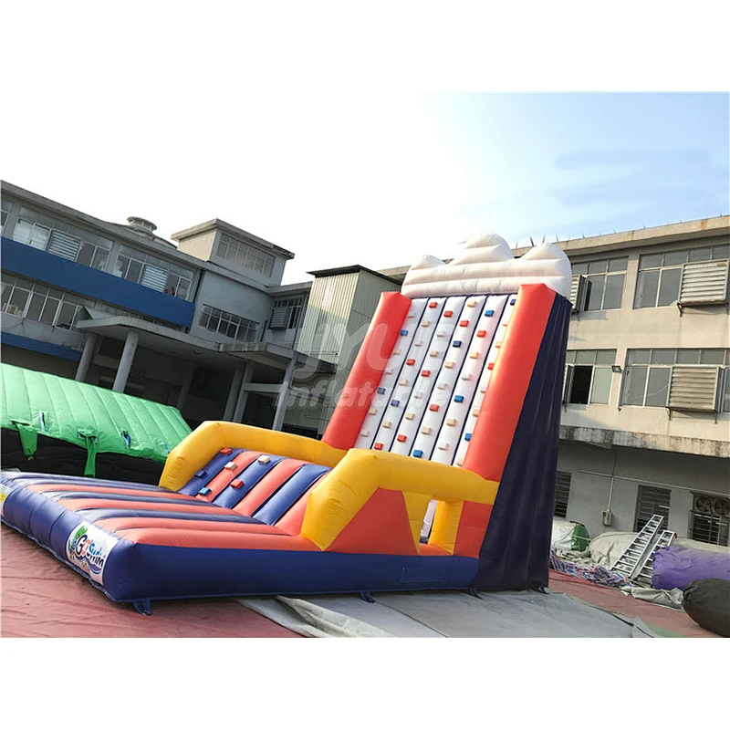 Outdoor Commercial Jungle Monkey Kids Inflatable Rock Climbing Wall For Play