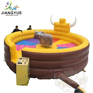 Hot Entertainment Park Games Inflatable Rodeo Bull , Inflatable Bull Riding Mechanical Bull For Sale
