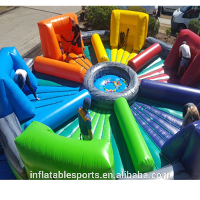 New Design Four Way Bungee Run Inflatable for Adults ,Happy Family Bungee Run Games, Interactive Hungry Hippo Games