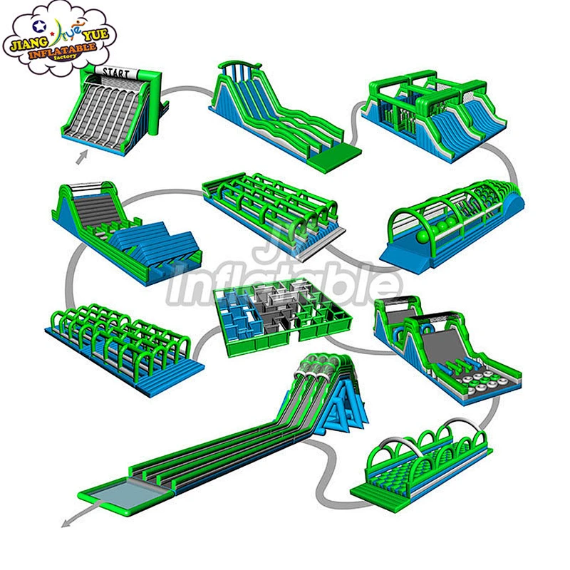 Blow Up Outdoor Event 5K Run Obstacle Course Inflatable 5K For Adults