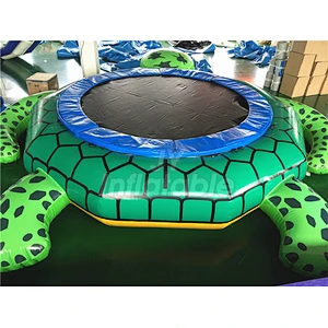 Commercial Tortoise Inflatable Water Trampoline Games For Aqua Sport Rental