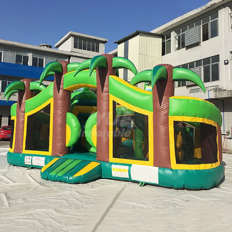 New Jungle Inflatable Big Fun City Amusement Park Kids Inflatable Playground With Protect Cover
