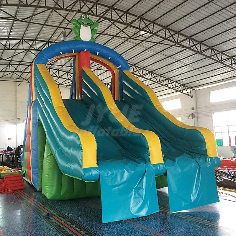 Mini Size Frog Inflatable Pool Slide For Inground Swimming Pools