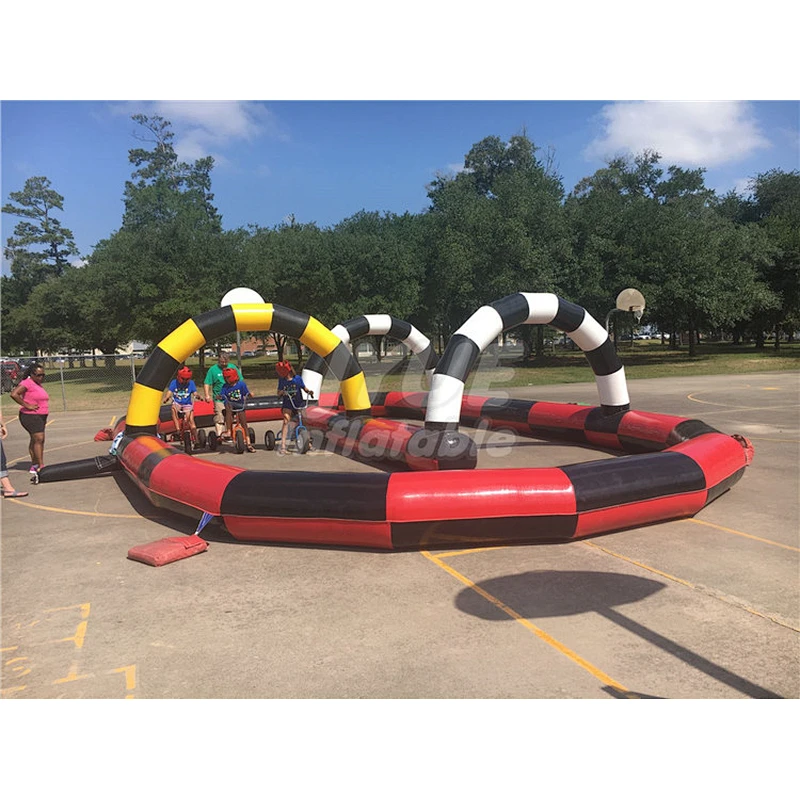 Speeding Karting Track,New Car Racing Games,Inflatable Race Track For Sale 20m
