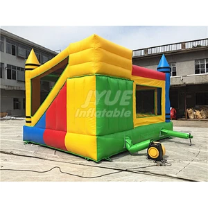 Commercial Outdoor Caryon Inflatable Bouncer Slide Combo For Kids