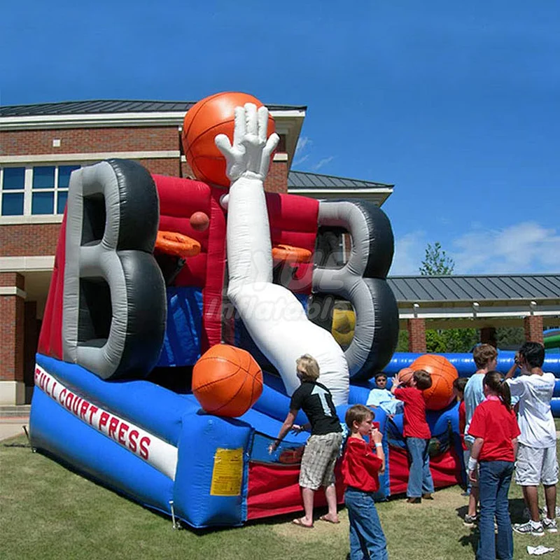 Inflatable Shooting Stars Interactive Game Giant Inflatable Basketball Hook Shooting Sport For sale