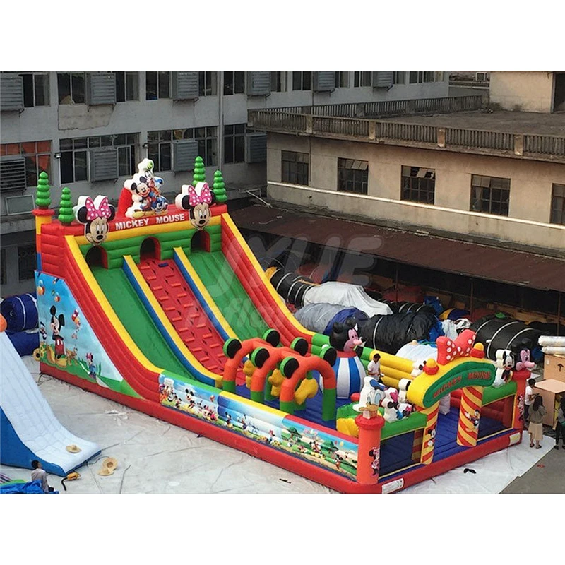 China Used Commercial Kids Inflatable Bouncy Playground Football Theme Inflatable Indoor Playground Equipment For Amusement Park