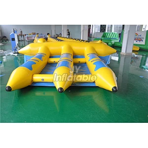 PVC Inflatable Ocean Float Rider 6 Seats Fly Fish Towable Tube Inflatable Flying Fish For Water Sport Game