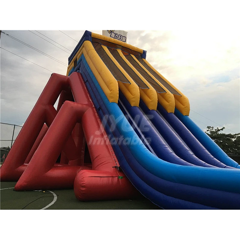 Largest Adult Size Inflatable Water Slide , Commercial Four Lane Inflatable Water Slide For Adult