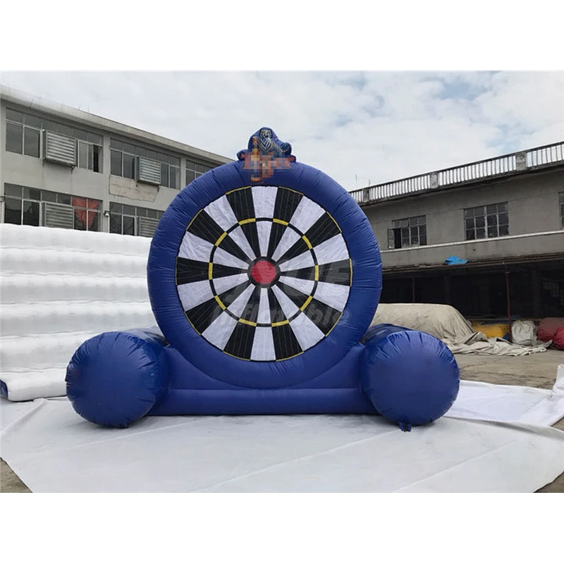 Super Cool Competitive Price  4m 5m(H) Airtight Pump 0.65mm PVC Can Logo With Balls Inflatable Dart Board