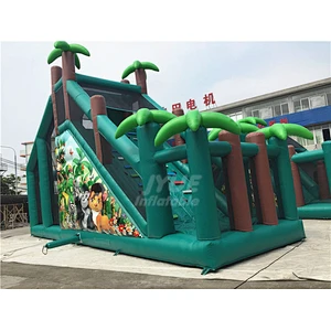 PVC Tarpaulin Material Obstacle Course Inflatable Jungle , Meltdown Big Baller Obstacle Course For Sale