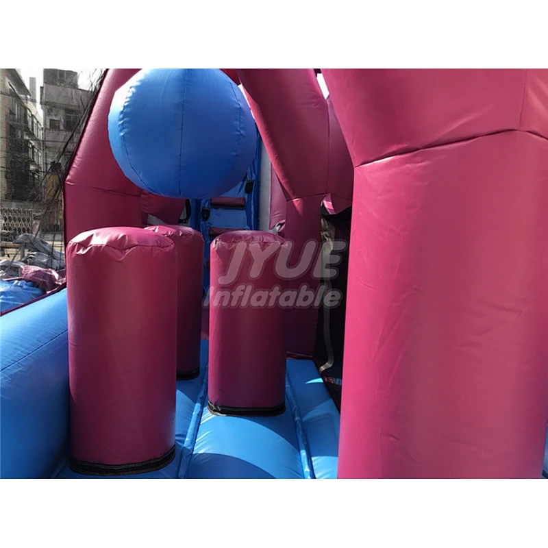 Blow Up PVC Funny Backyard Inflatable Obstacle Course Race Events For Kids