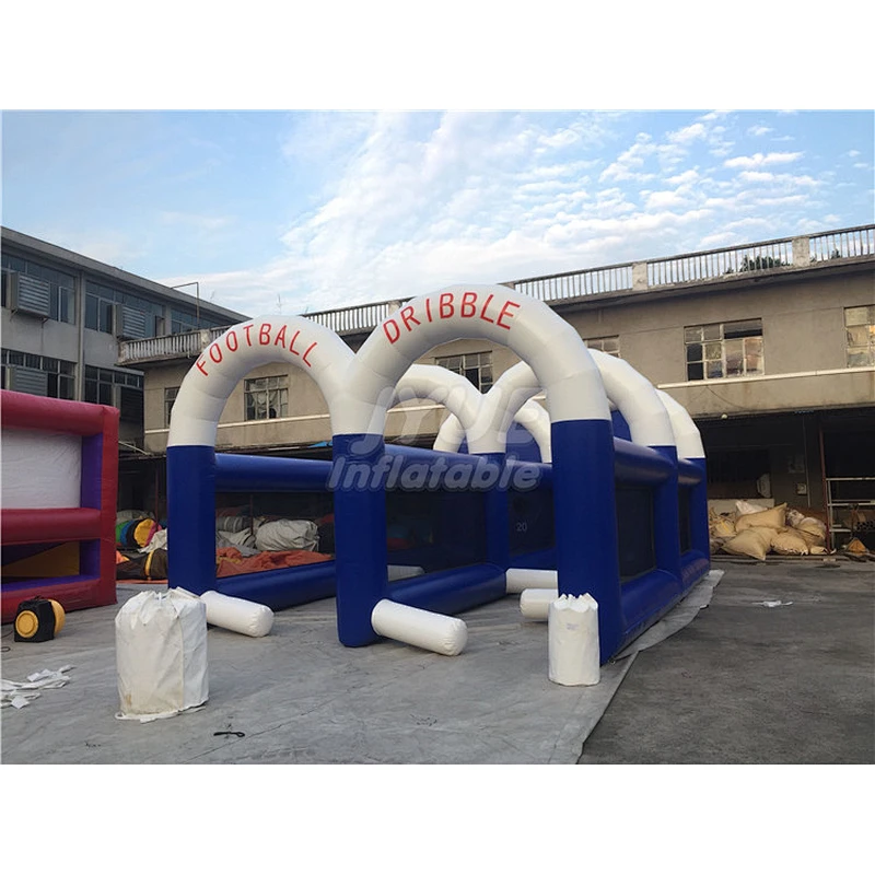 Commercial Grade Soccer  Inflatable Football Dribble  Games Obstacle Shooting Games for Kids and Adults