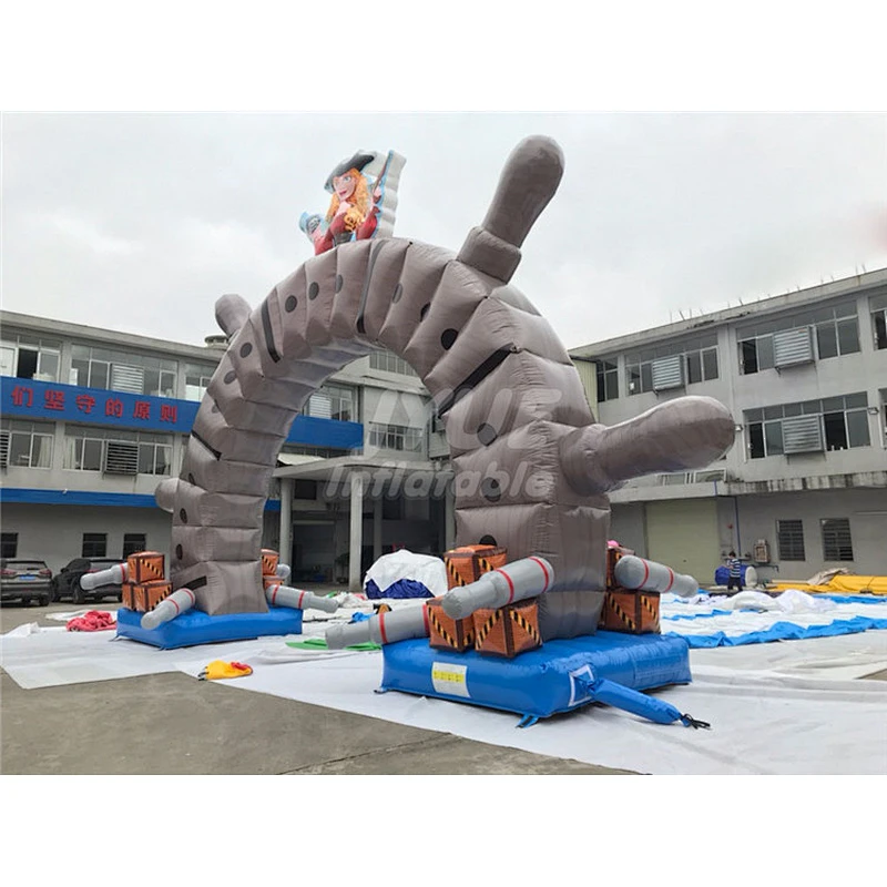 Pirate Ship Advertising Archway Inflatable Finish Line Arch Price With Air Blower For Inflatable Arch