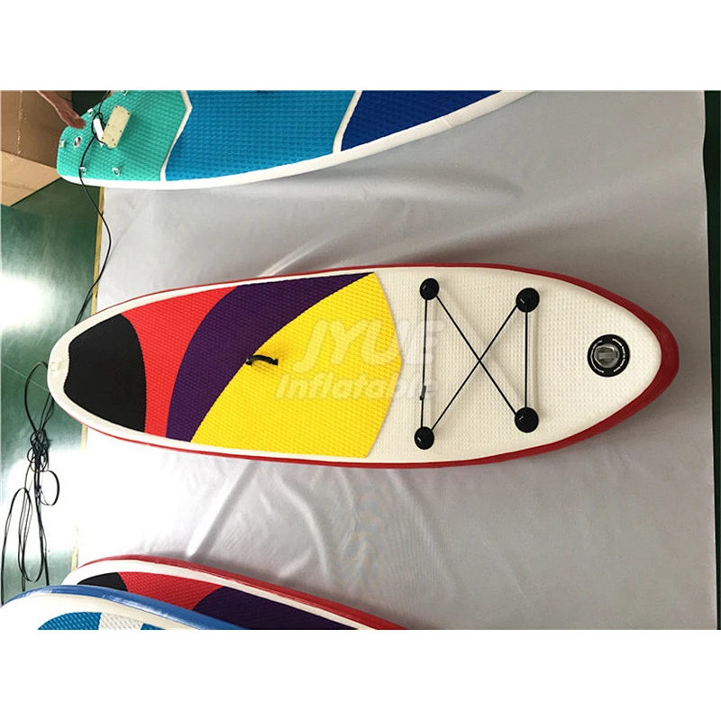 OEM ISUP Drop Stitch Inflatable Bamboo Stand Up Paddle Board Wholesale Clear Window Double Layer Yoga Fishing Aeeseeories