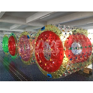PVC TPU Water Toys Inflatable Water Roller Ball With Air Pump