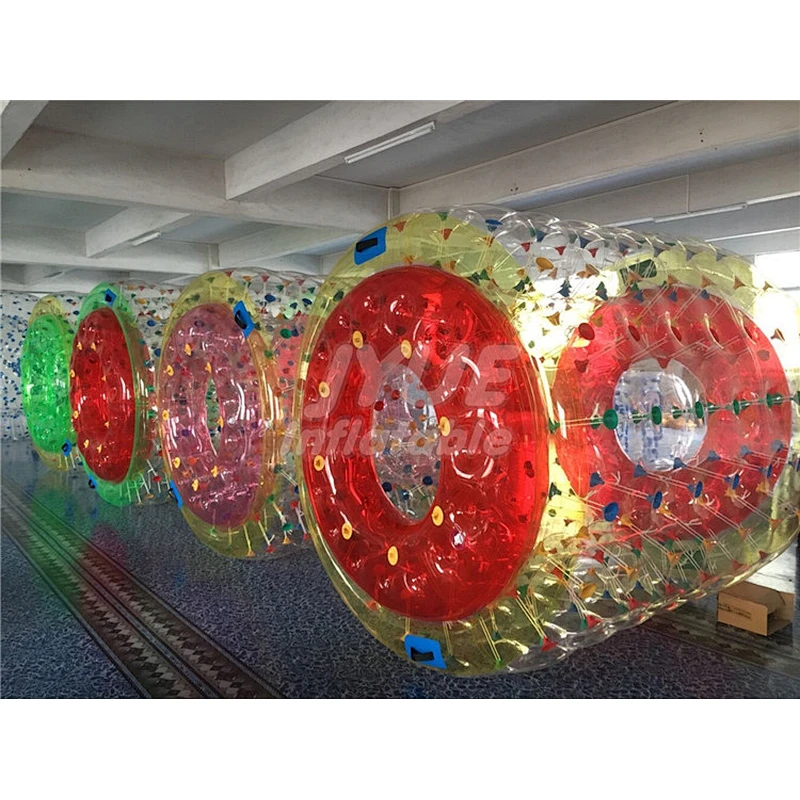 PVC TPU Water Toys Inflatable Water Roller Ball With Air Pump