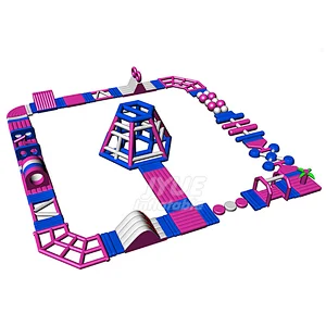Commercial Adults Aqua Park Obstacle Island Water Park Inflatable Floating