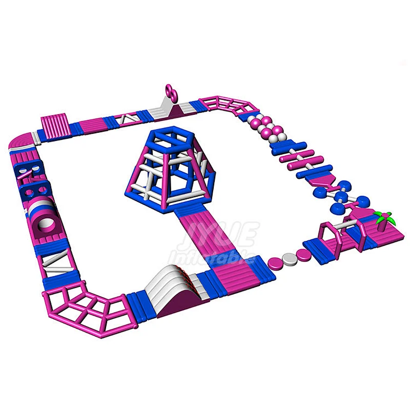 Commercial Adults Aqua Park Obstacle Island Water Park Inflatable Floating