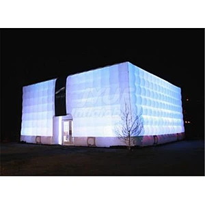 Outdoor Event LED Light Inflatable Cube Tent For Trade Show Tent
